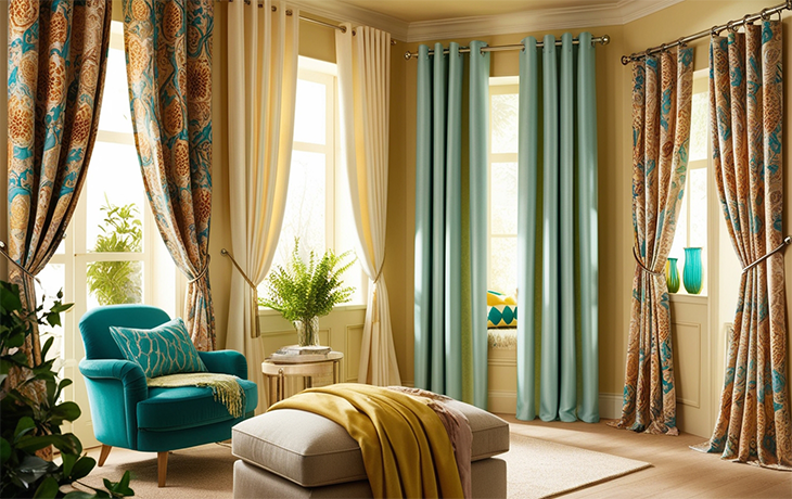 Curtain Colors and Patterns - Printed Designs and Solid Colors